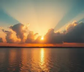 Texas Bass Fishing Lake Sunrise