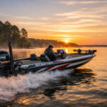 Texas Bass Fishing Skeeter Running Sunrise